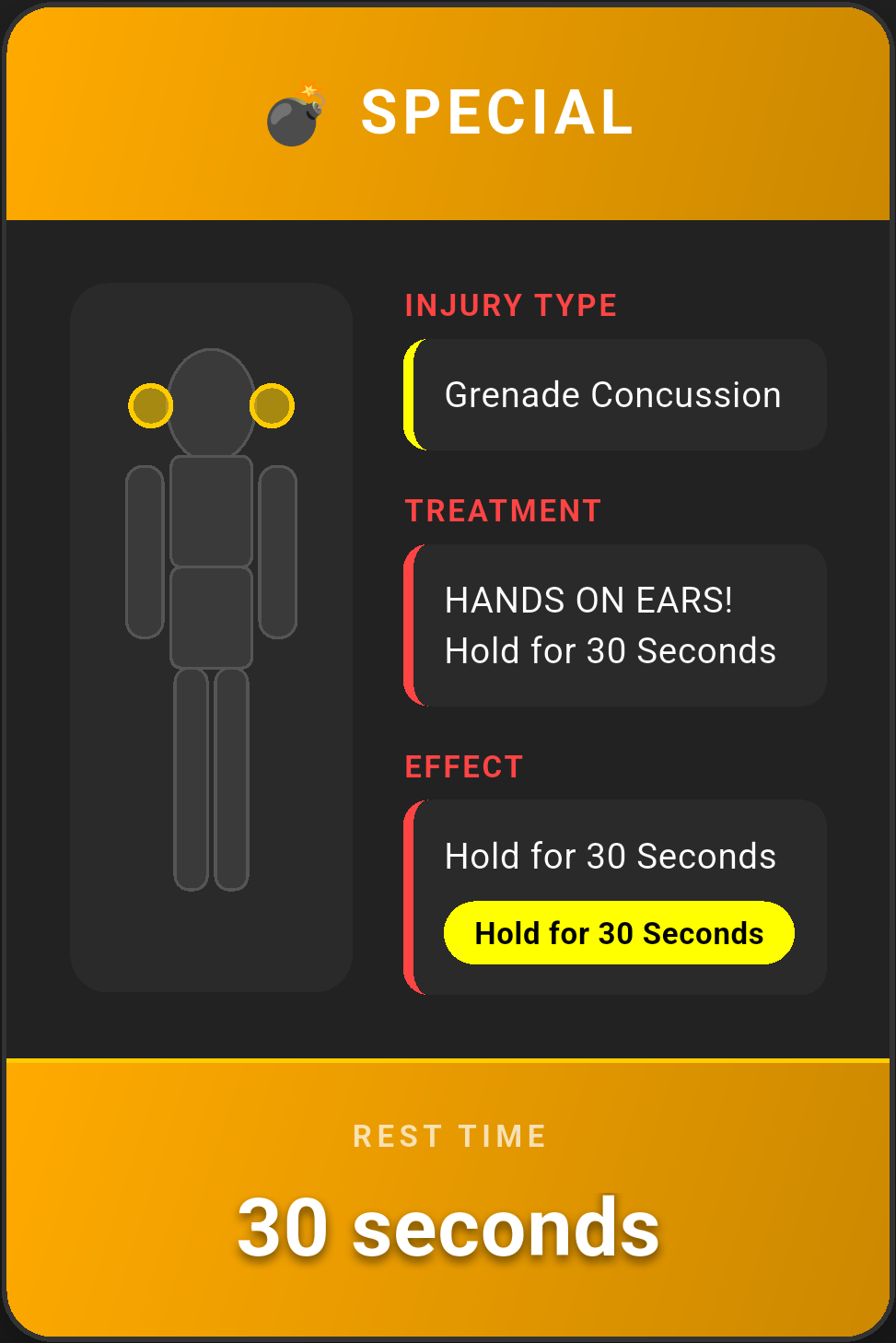 AMS card — Special, grenade concussion